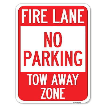 No Parking Tow-Away Zone Heavy-Gauge Aluminum Rust Proof Parking Sign